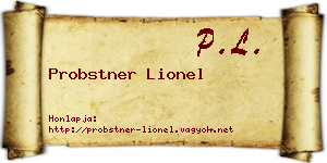 Probstner Lionel névjegykártya